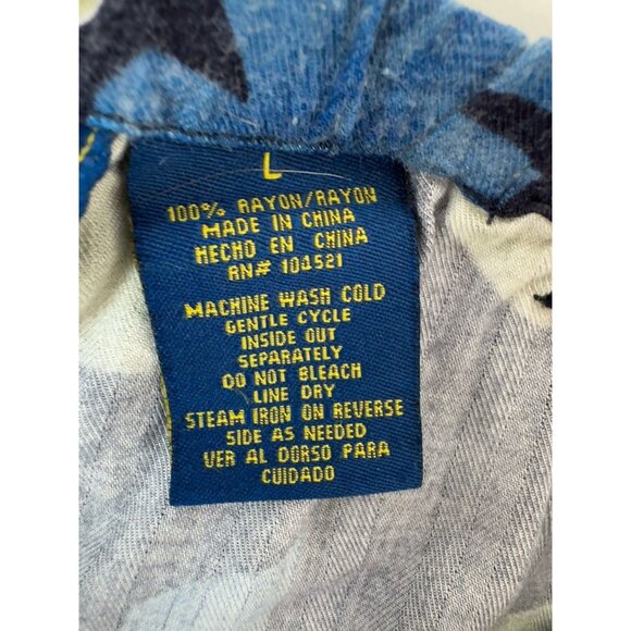 Island Trader Hibiscus Floral Rayon Capri Pant Size Large Vintage - Picture 3 of 16